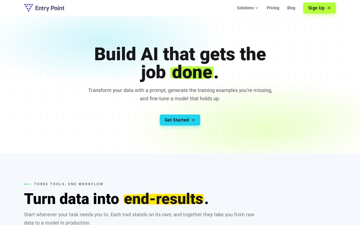 Entry Point AI Homepage