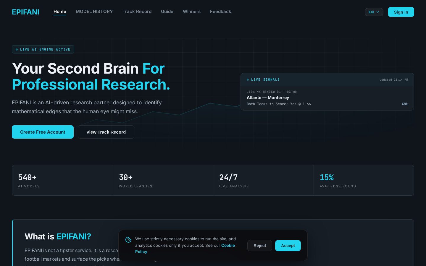 Epifani AI Homepage