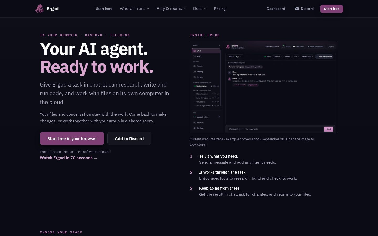 Ergod Homepage