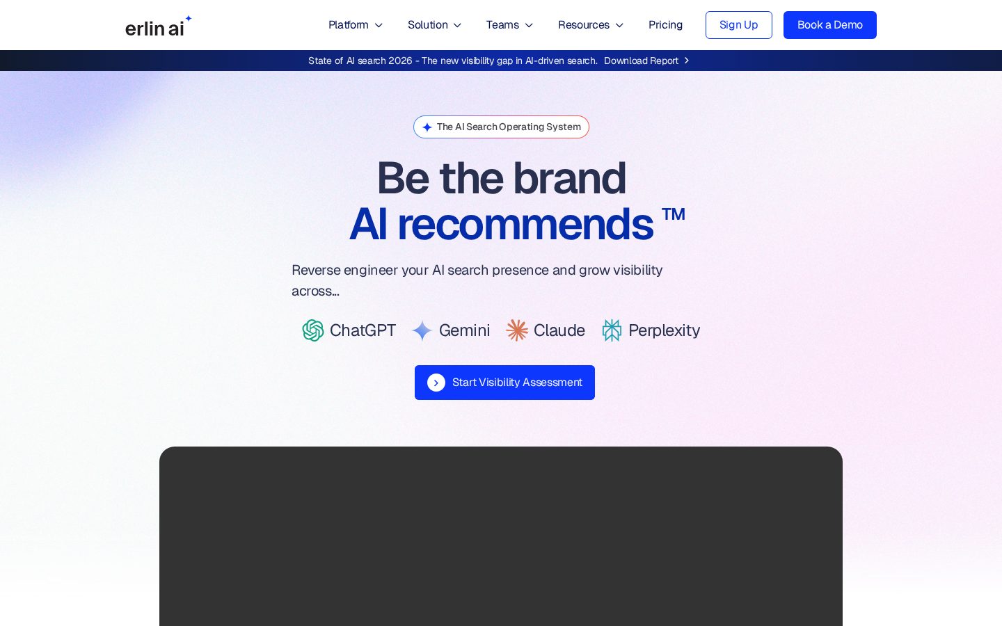 Erlin AI Homepage