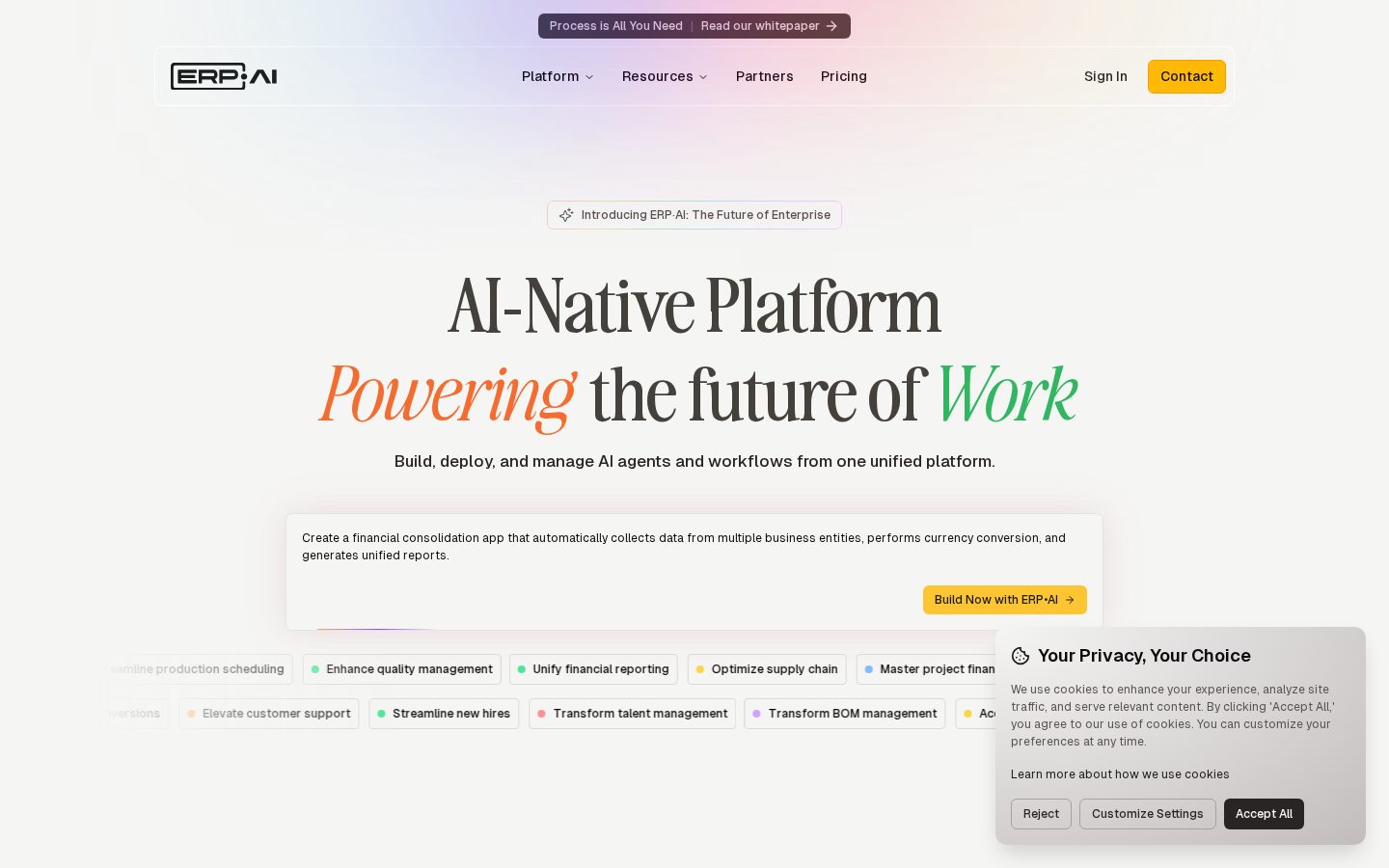 ERP·AI Homepage