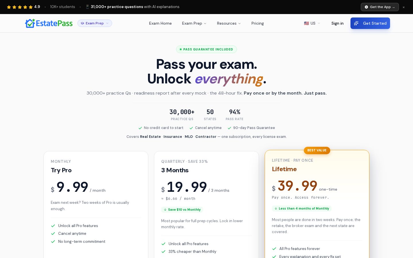 EstatePass Pricing