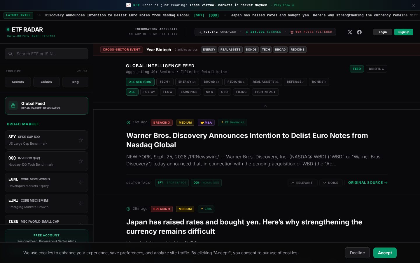 ETF Radar Homepage
