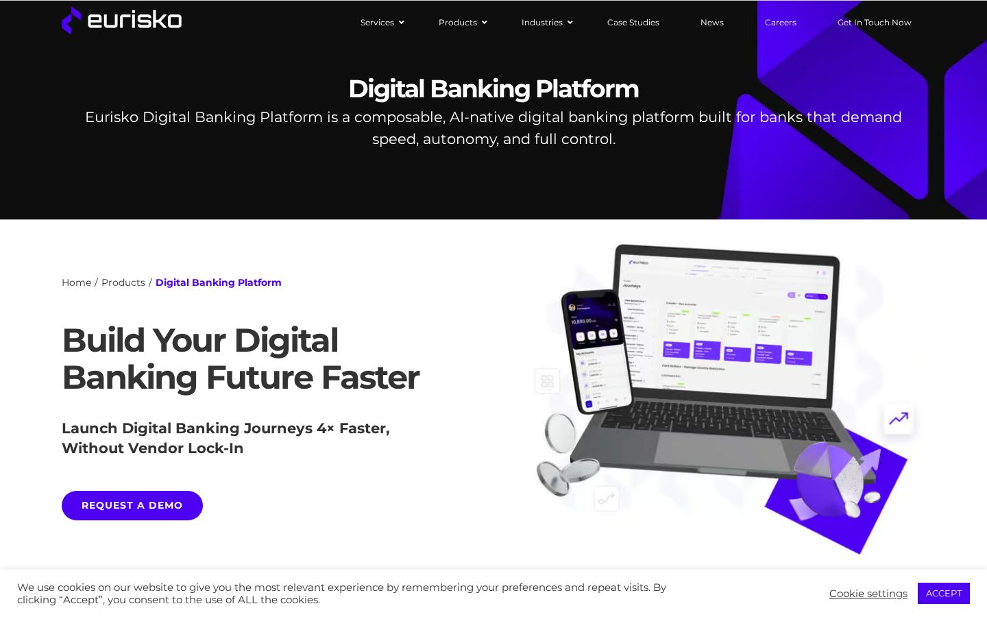 Eurisko Digital Banking Platform Homepage