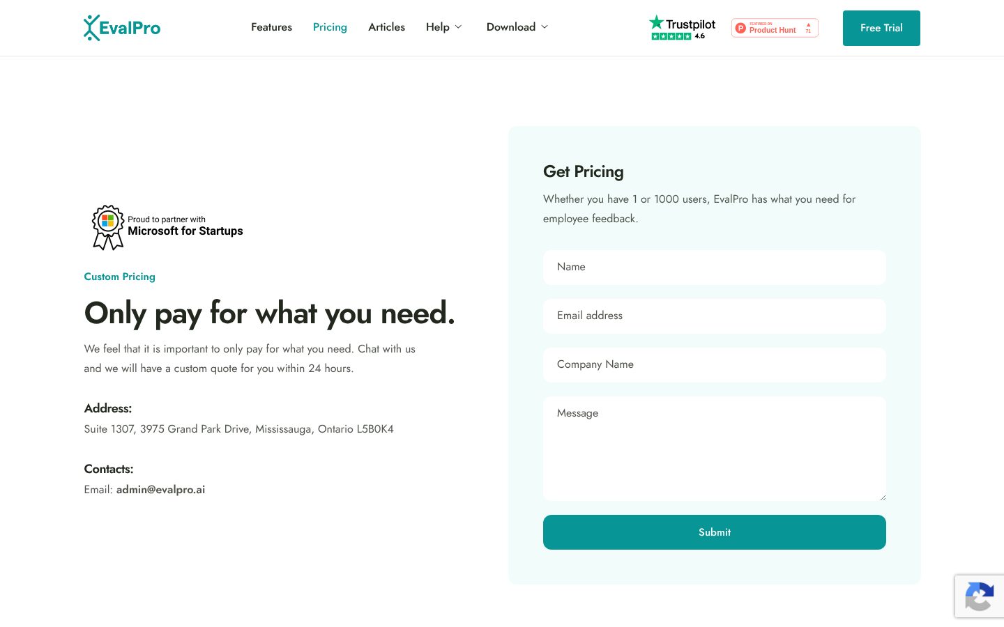 EvalPro Pricing