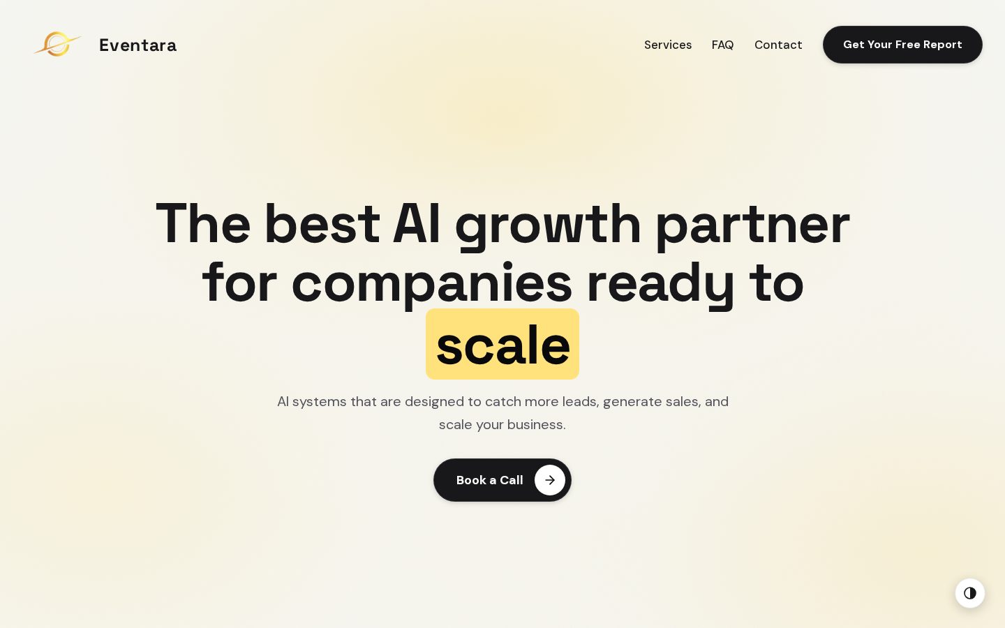 Eventara Homepage