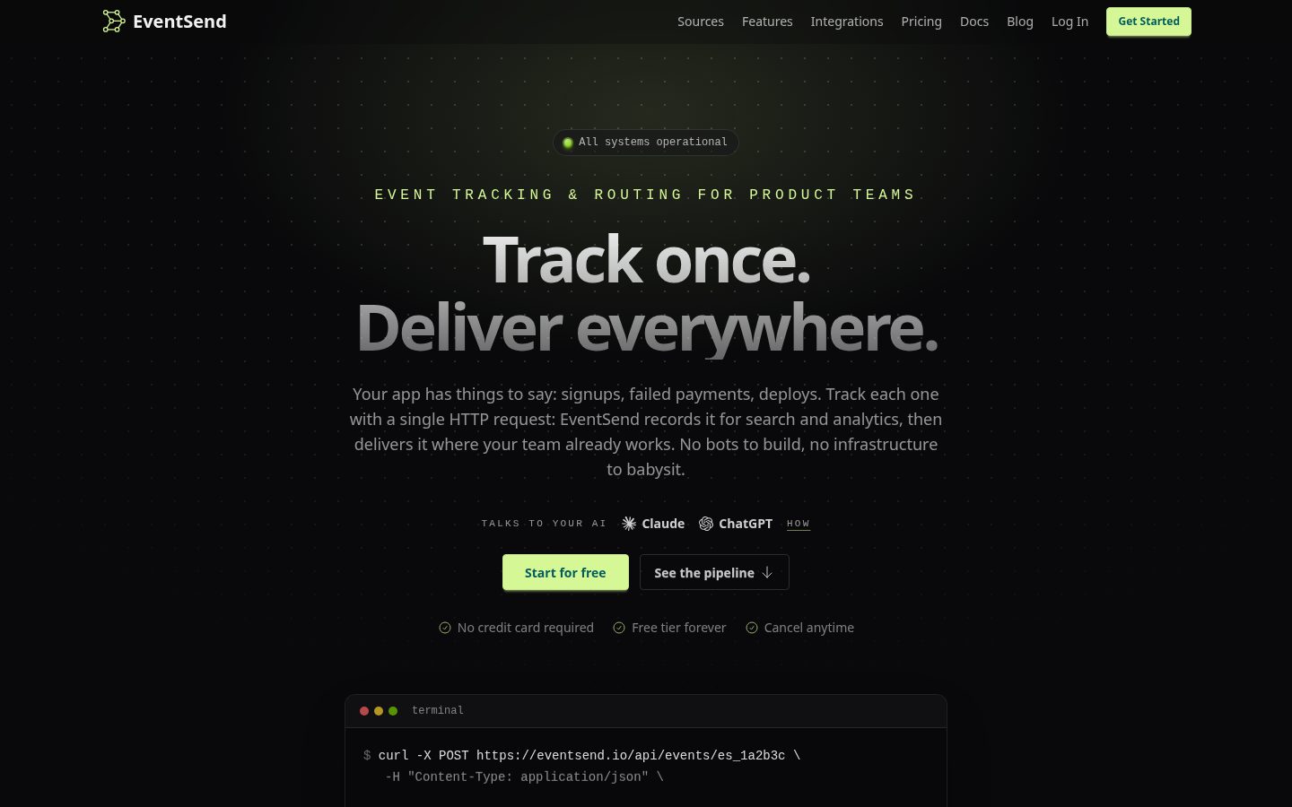 EventSend Homepage
