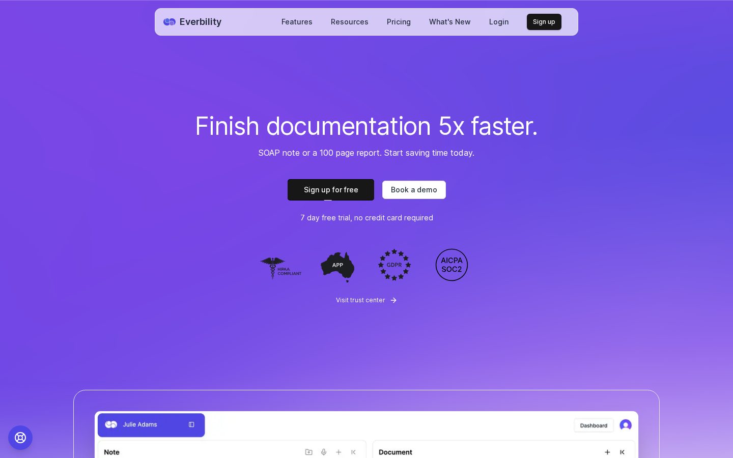 Everbility Homepage