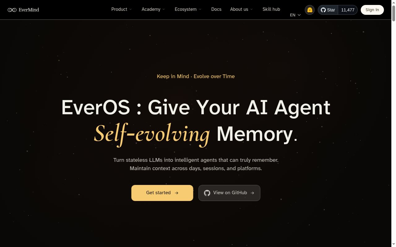 EverMind homepage