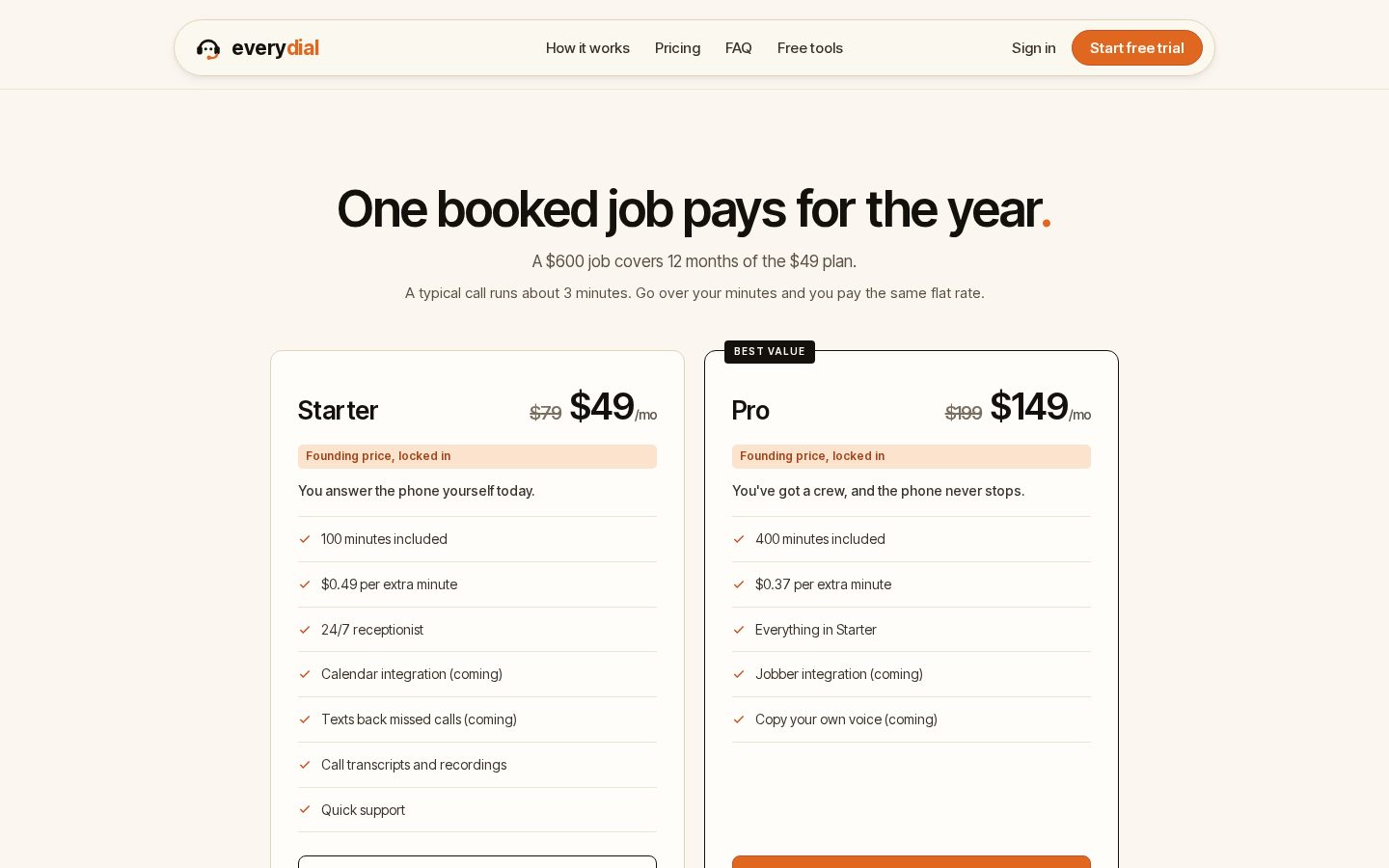 EveryDial Pricing