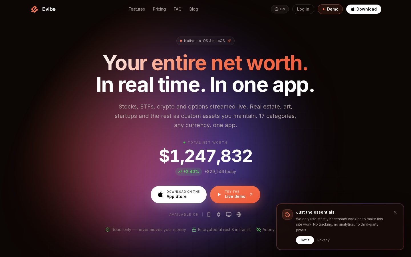 Evibe Homepage