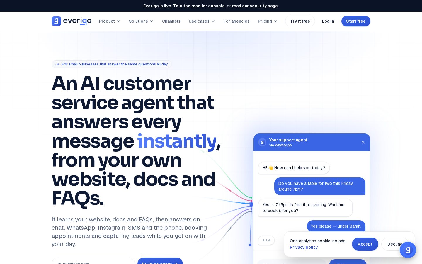 Evoriqa Homepage