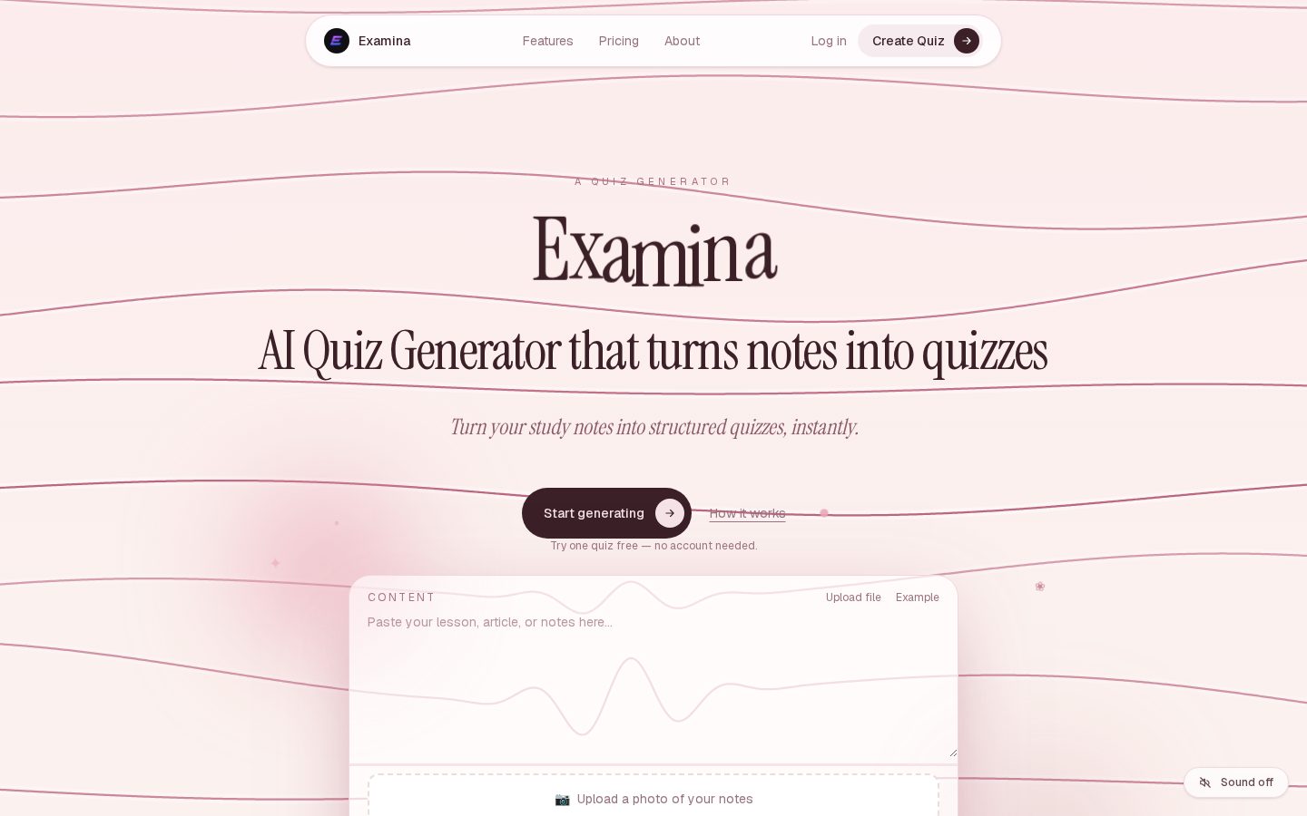 Examina Homepage