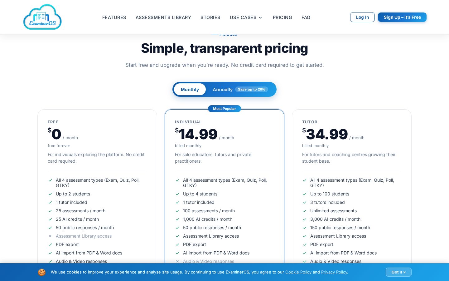 ExaminerOS Pricing