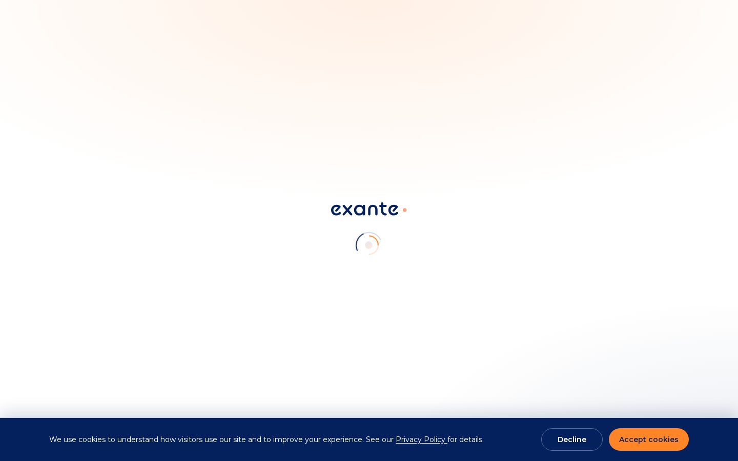 Exante Homepage