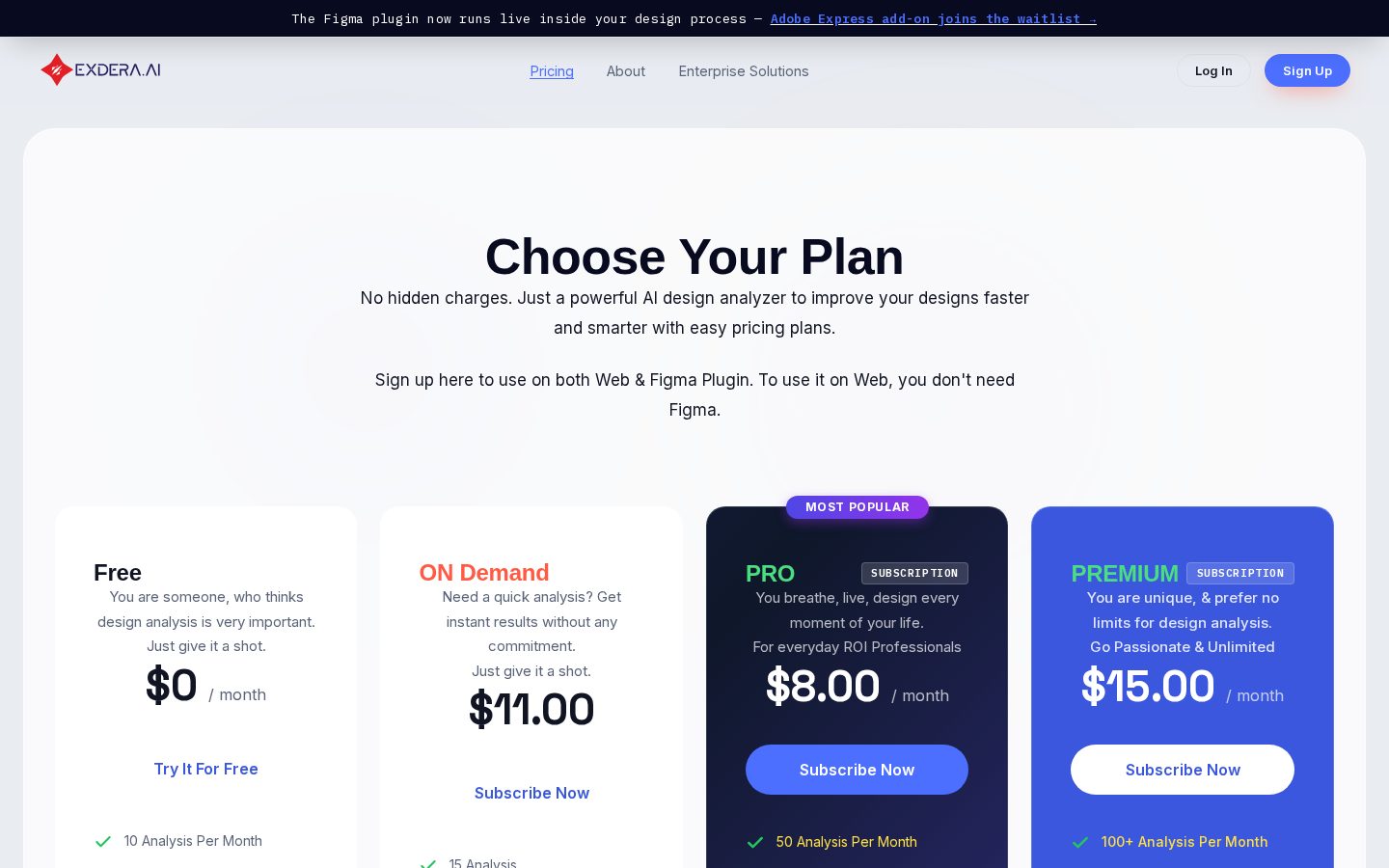 Exdera Ai Pricing
