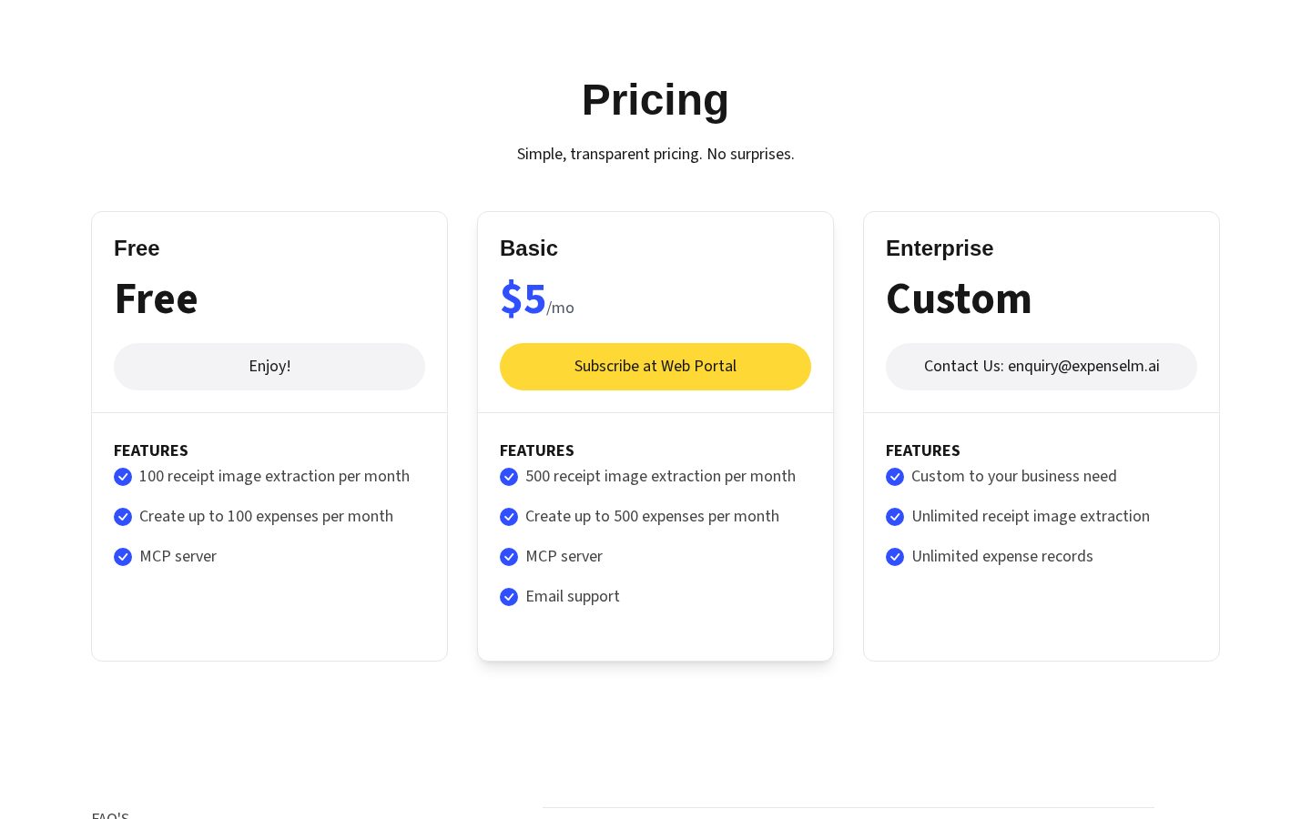 ExpenseLM Pricing