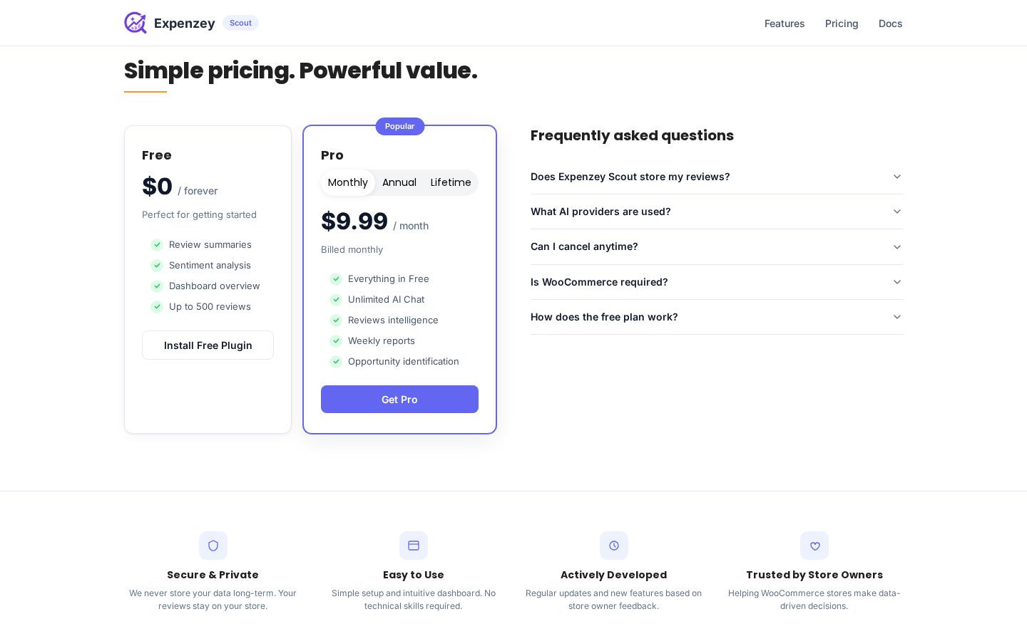 Expenzey Scout Pricing