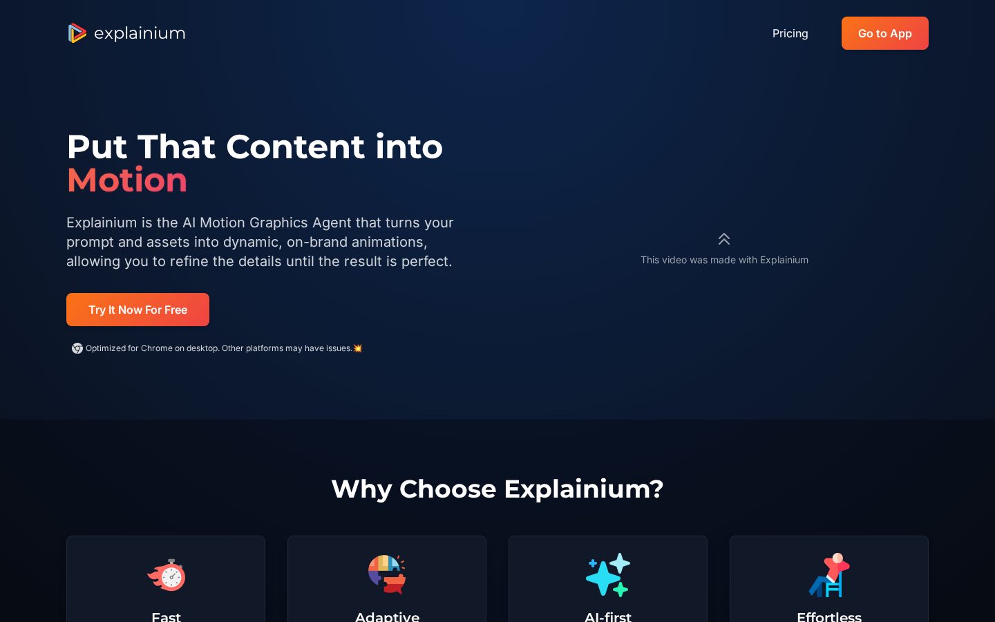 Explainium Homepage
