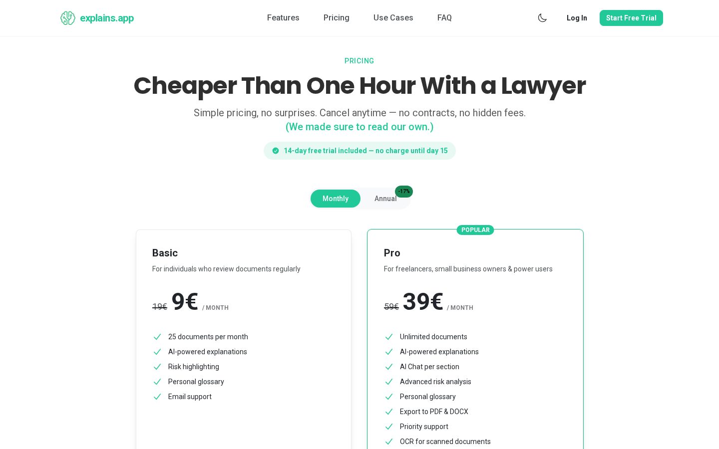 Explains.app Pricing