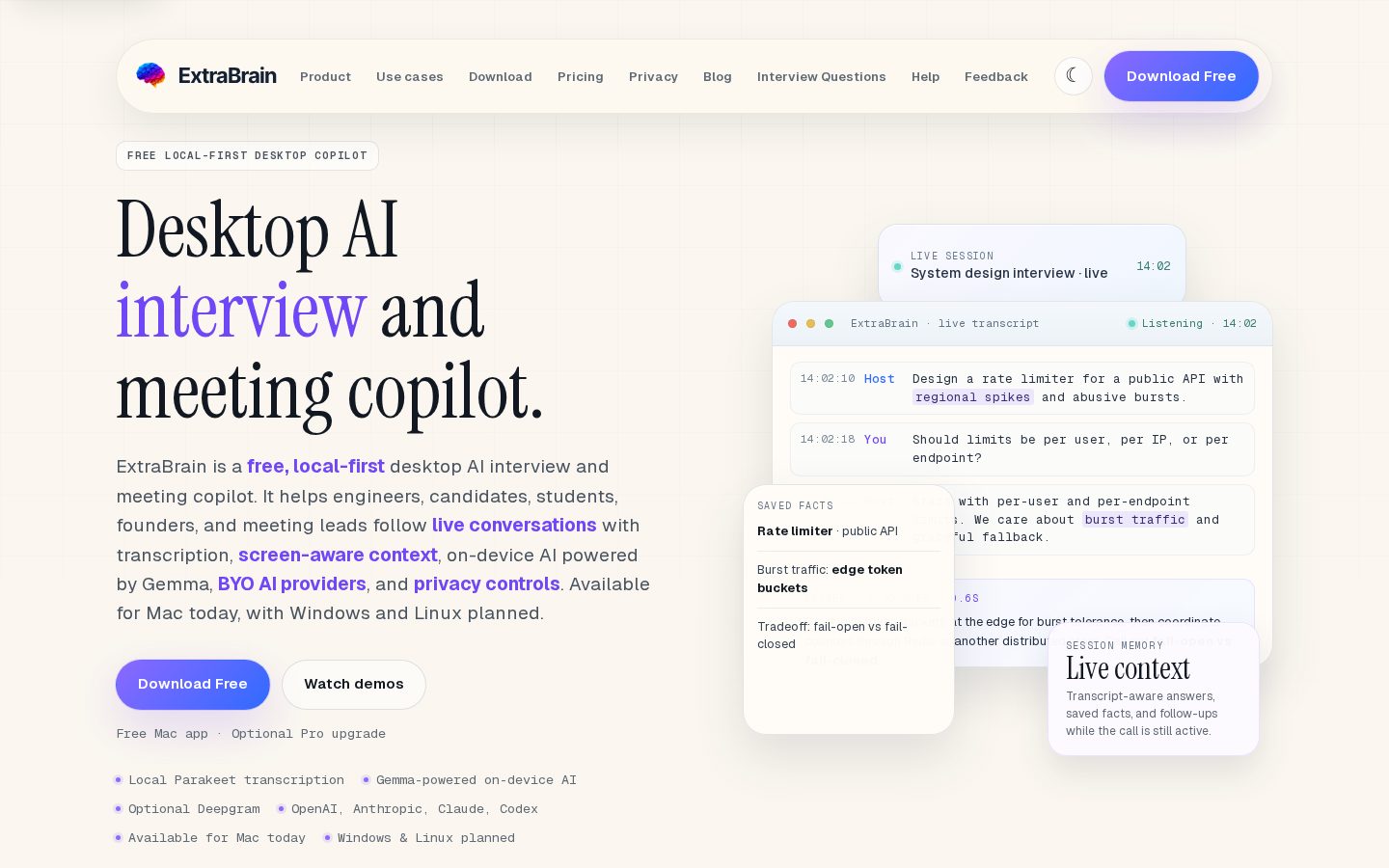 ExtraBrain Homepage