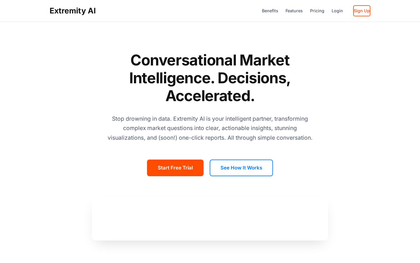 Extremity AI Homepage