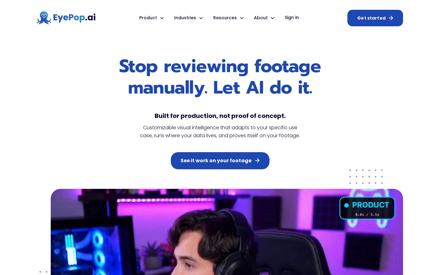 EyePop.ai Homepage