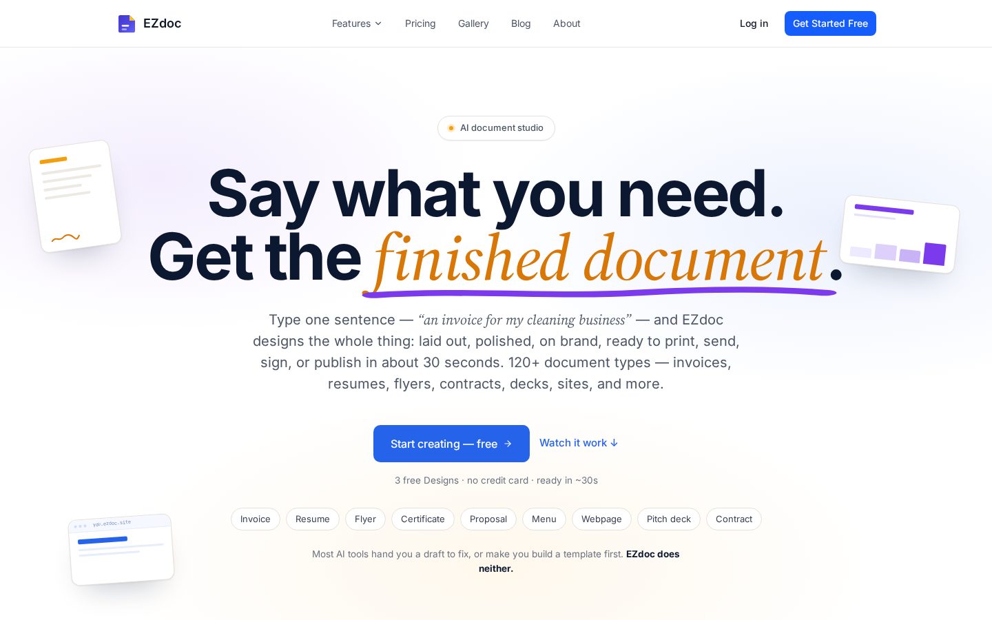 EZdoc Homepage