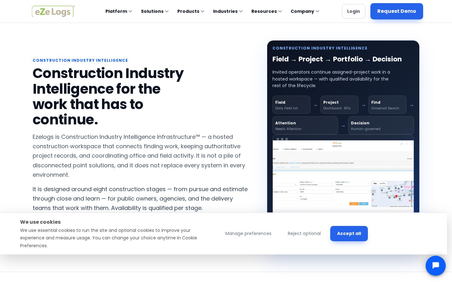 Ezelogs AI Homepage