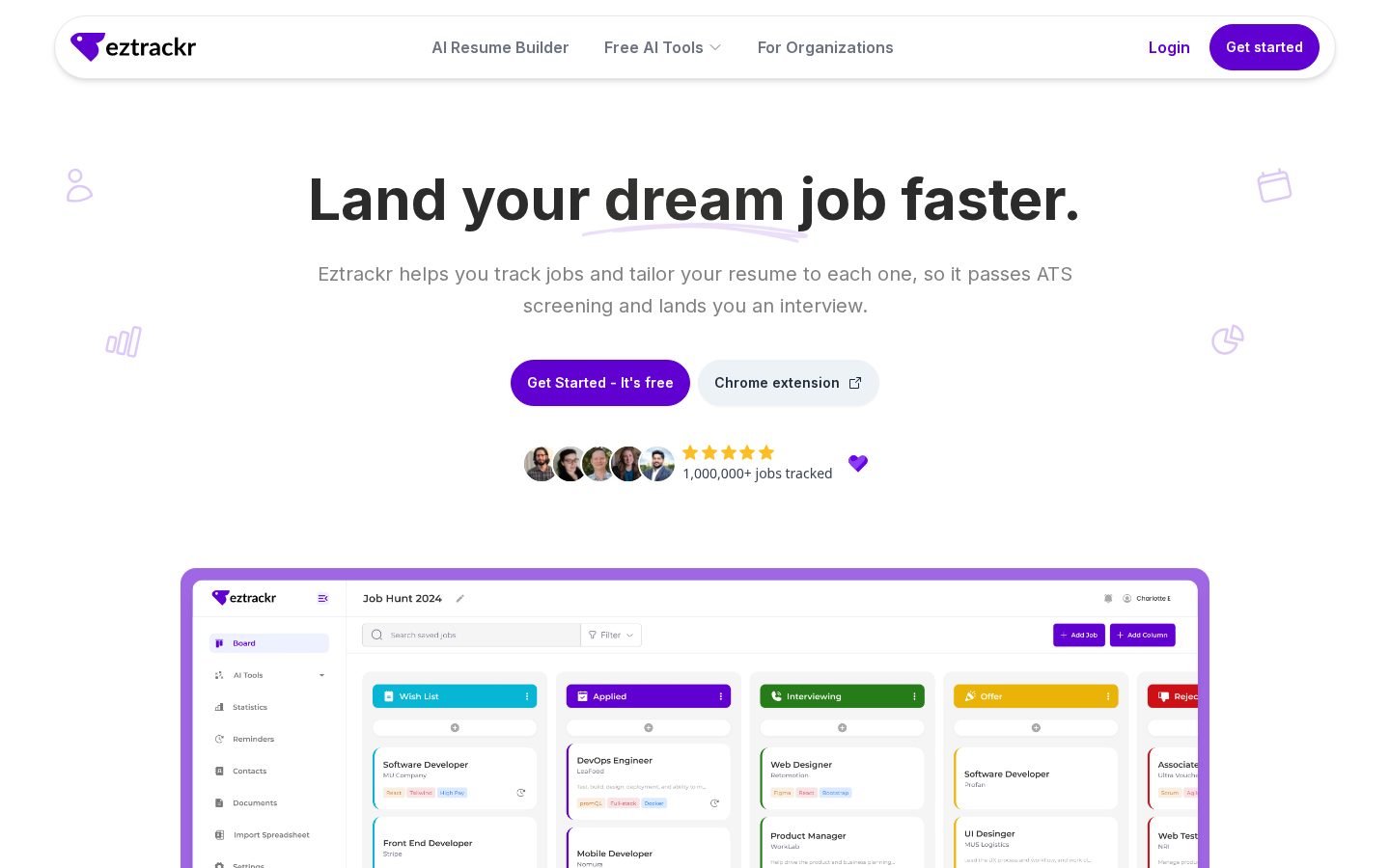 Eztrackr Homepage