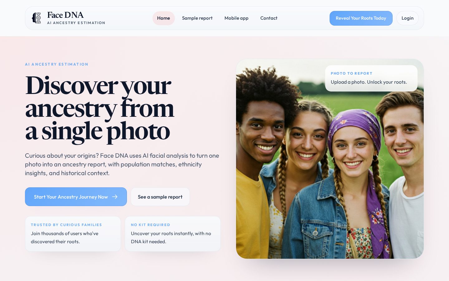 Face DNA Homepage