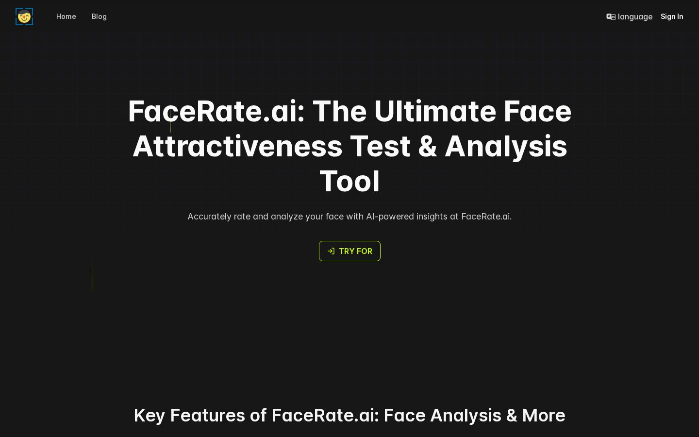 FaceRate.ai Homepage