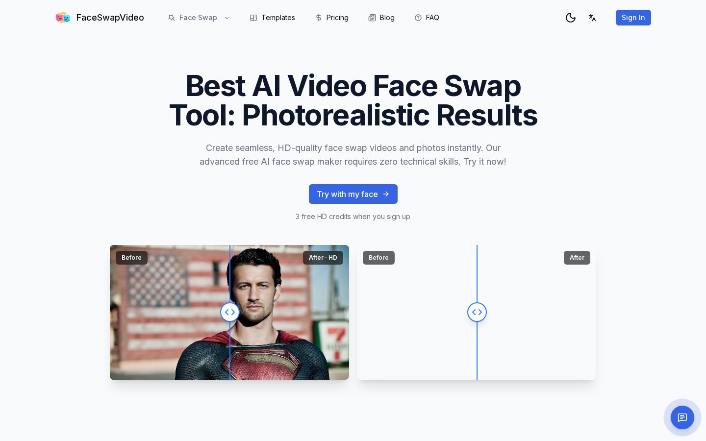 FaceSwapVideo Homepage