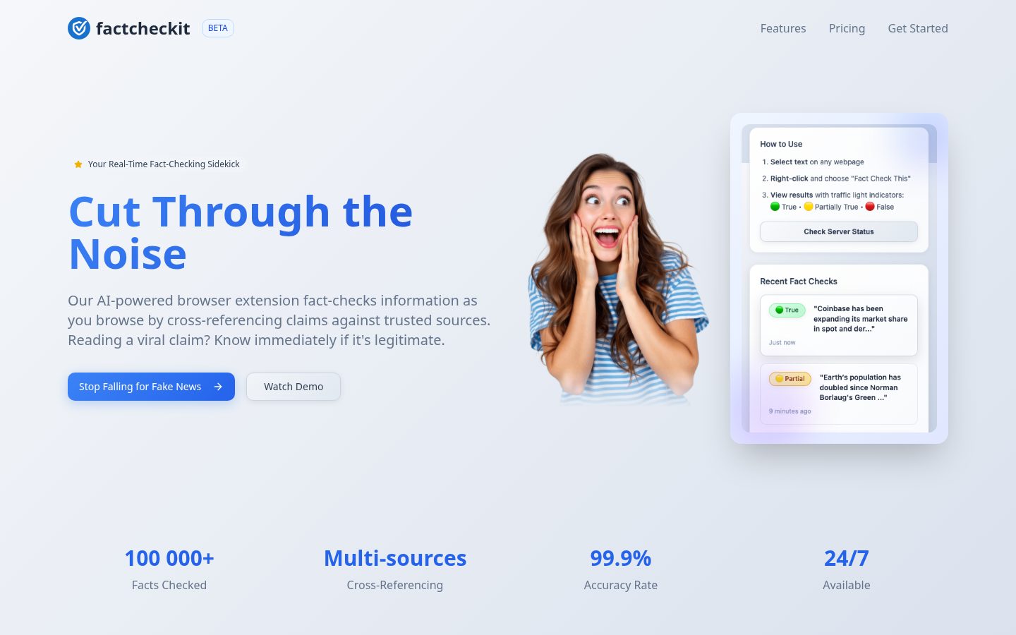 FactCheckIt Homepage
