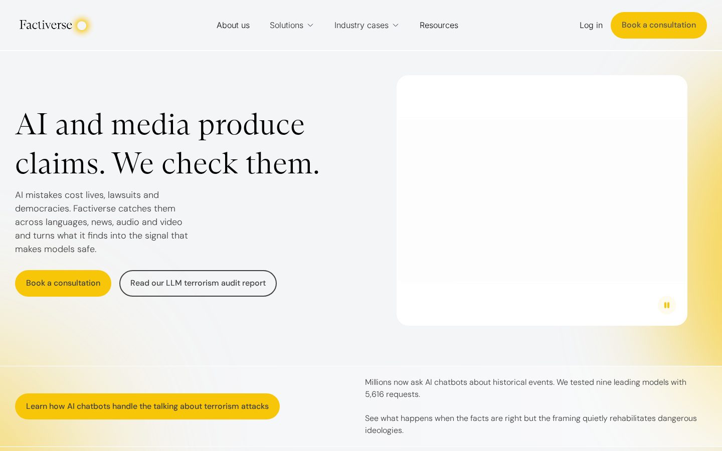 Factiverse Homepage