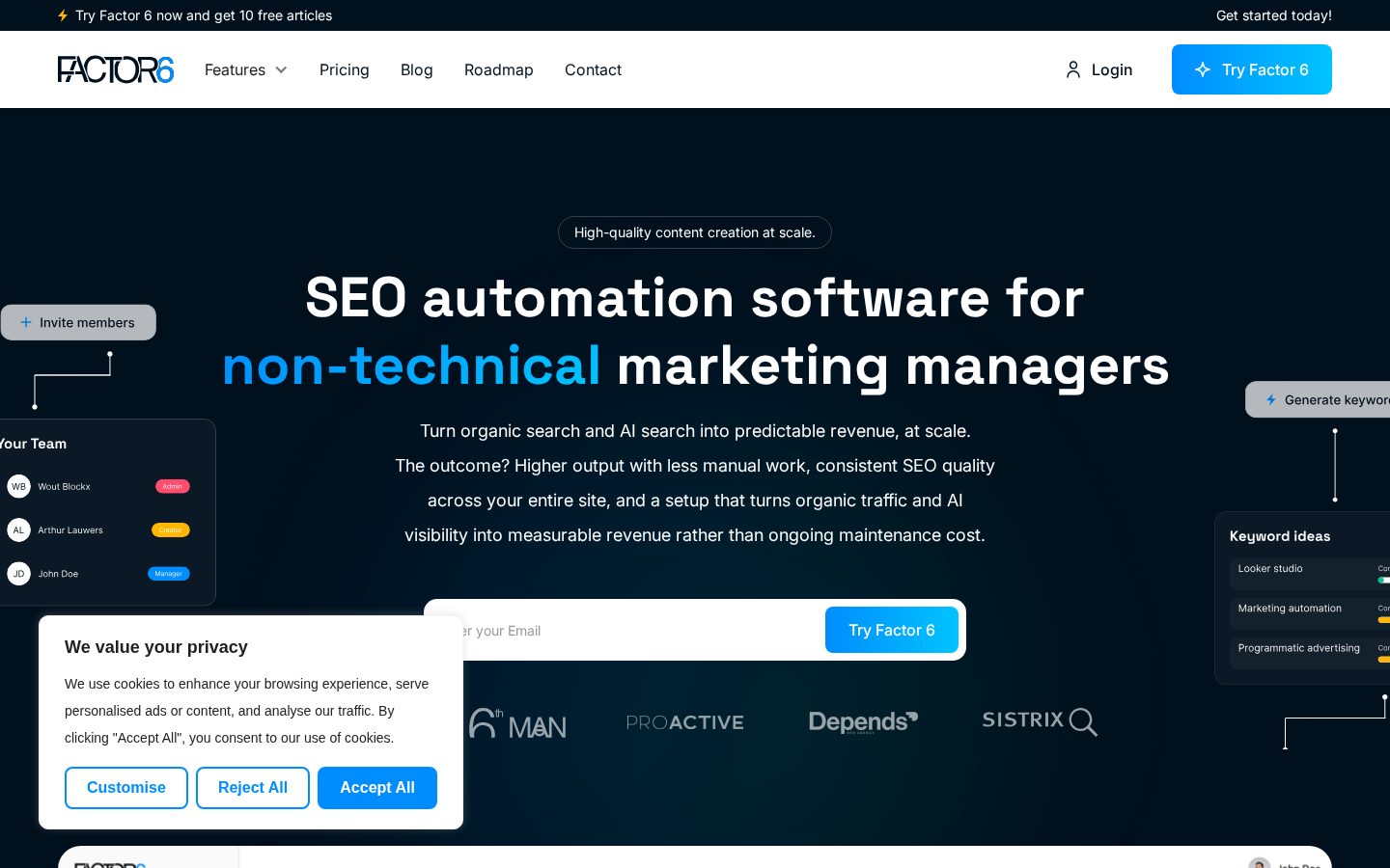 Factor6 Homepage