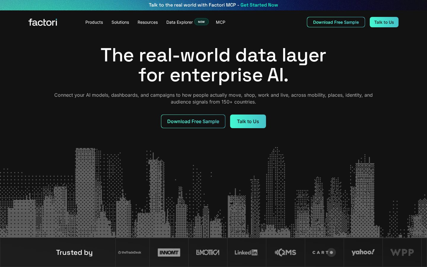 Factori AI Homepage