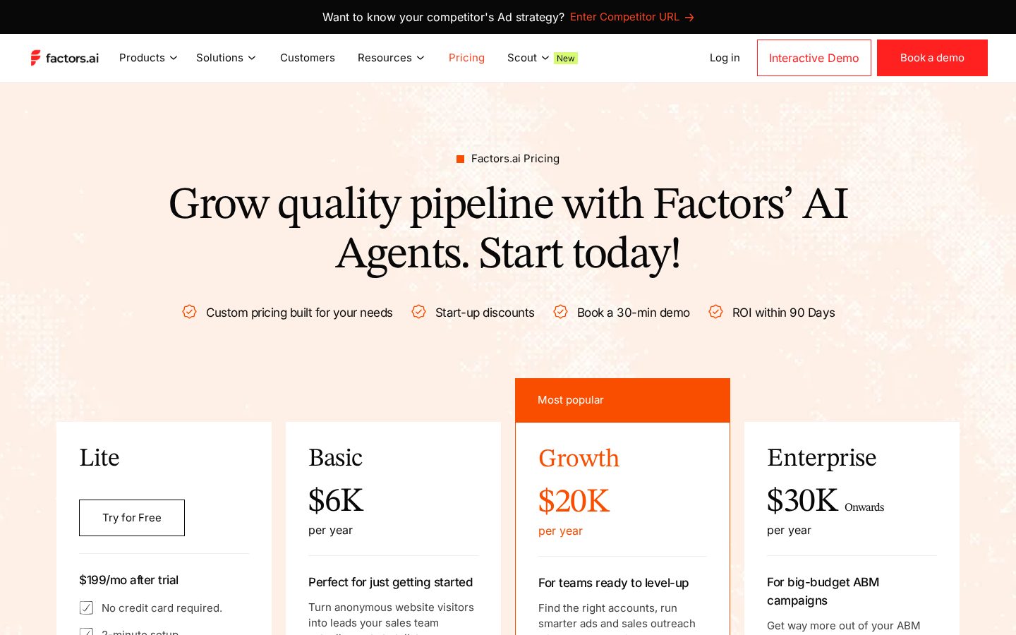 Factors.ai Pricing