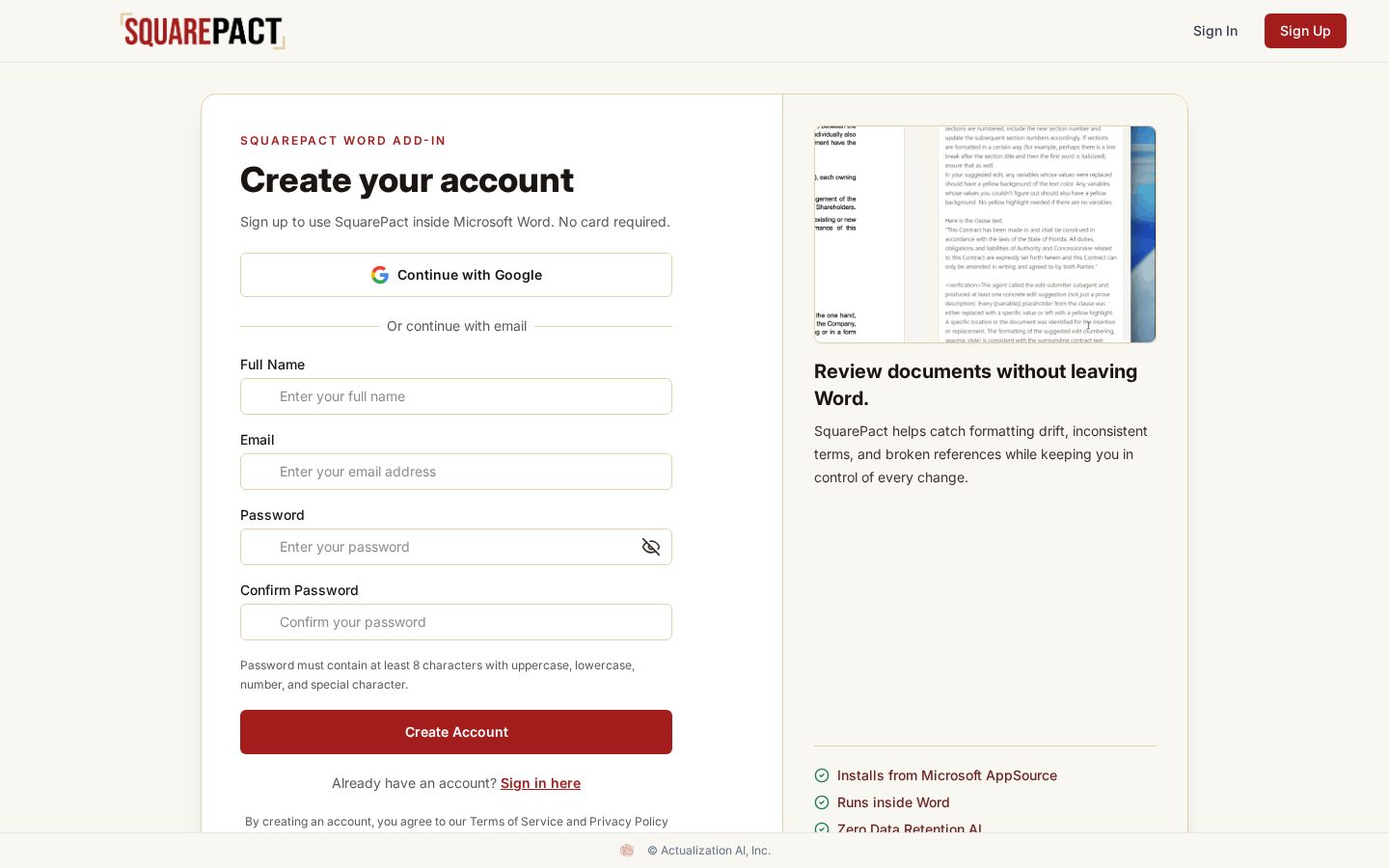 FairPact AI Homepage