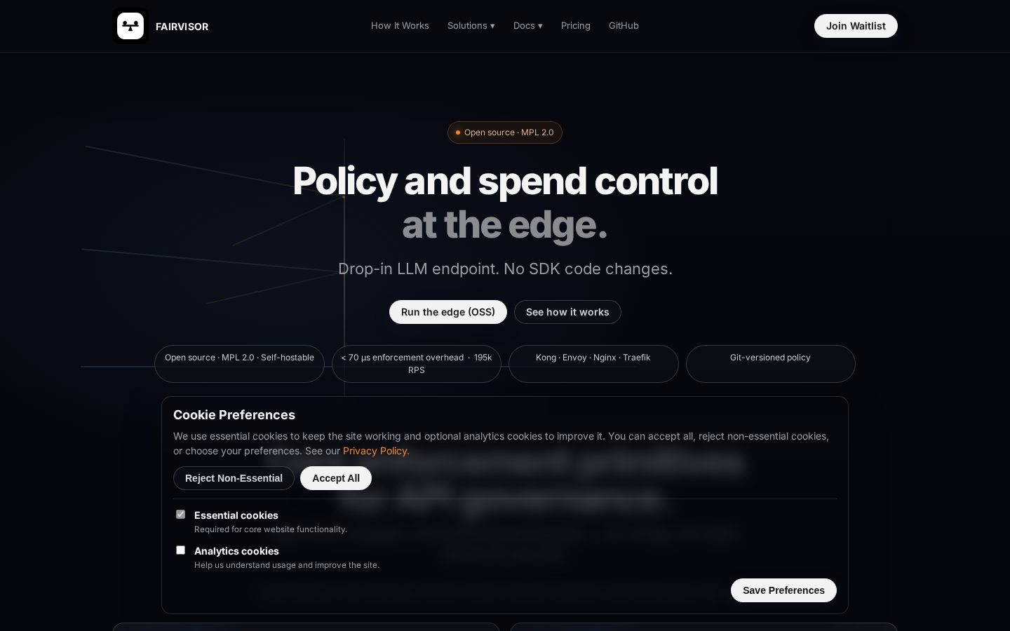 Fairvisor Homepage