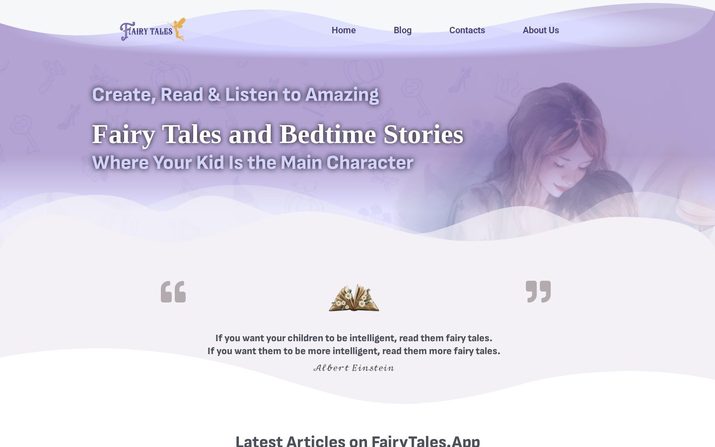 Fairy Tales AI Homepage