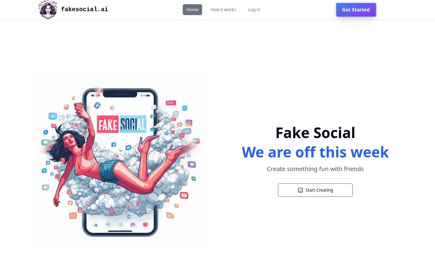 Fake Social Homepage