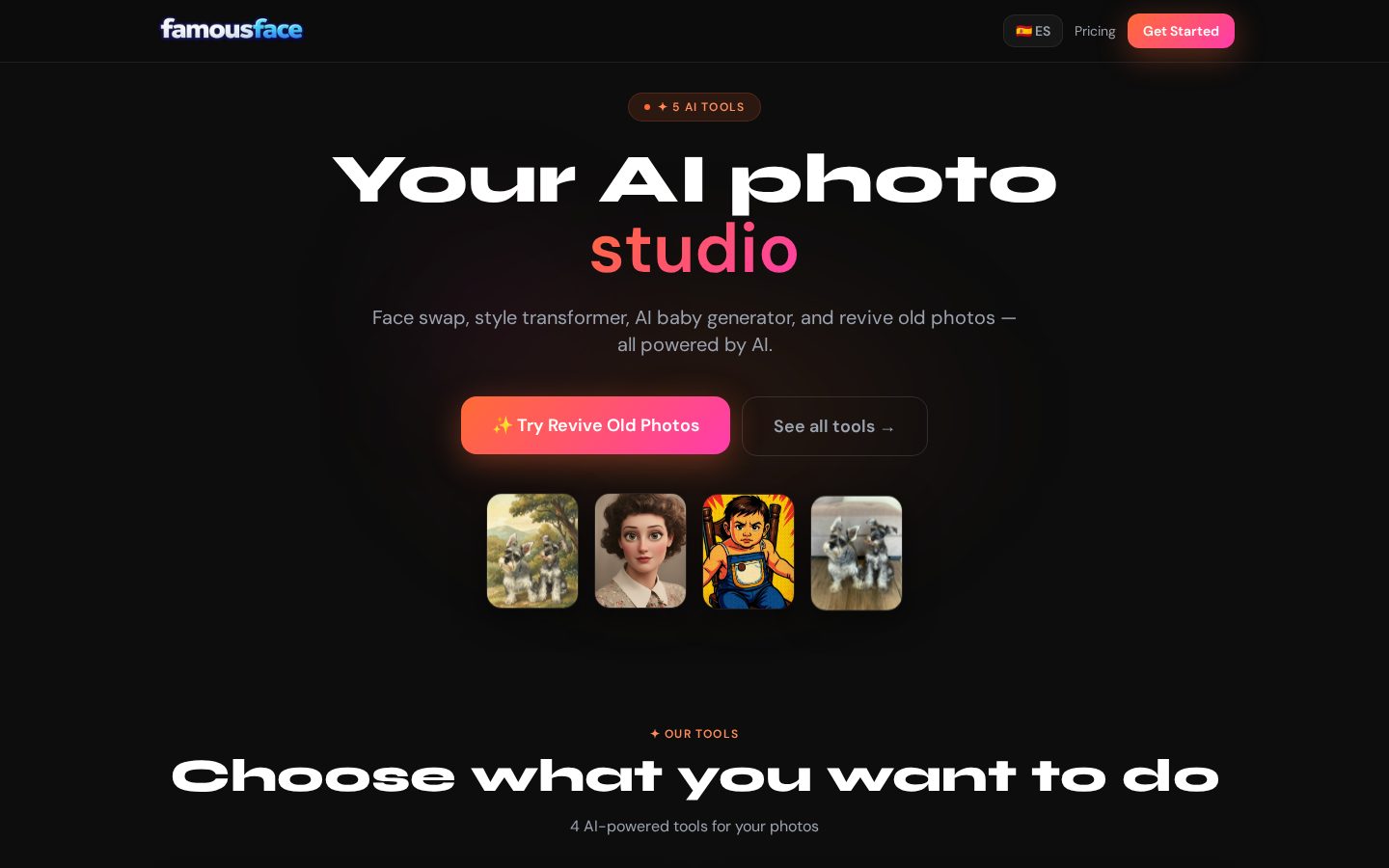 FamousFace Homepage