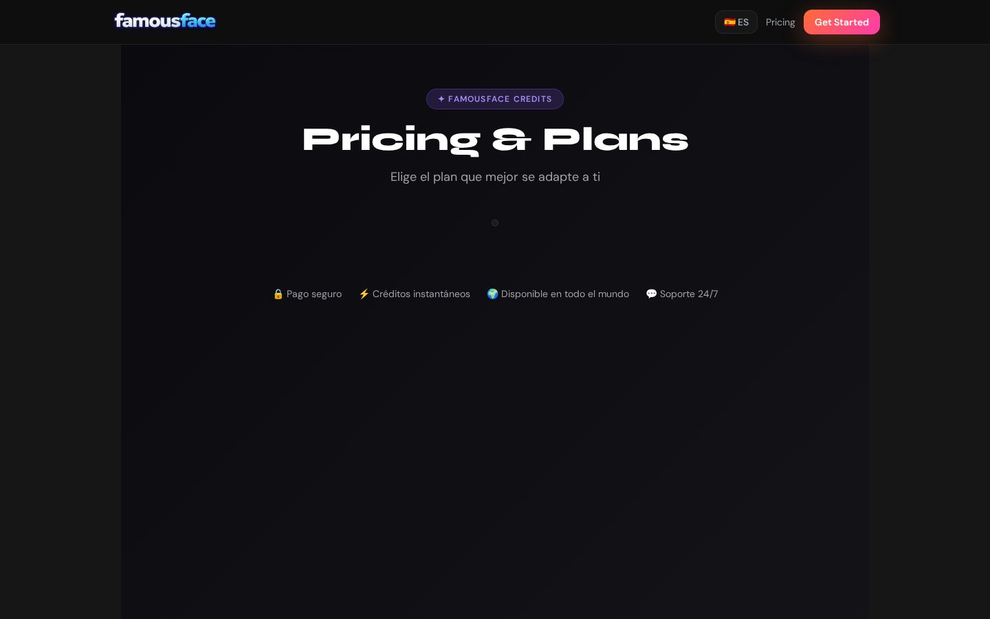 FamousFace Pricing