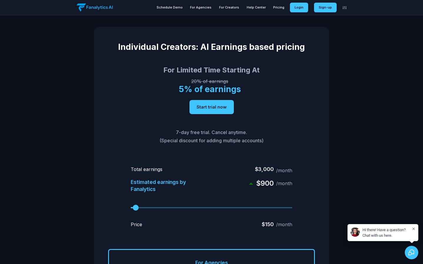 Fanalytics Pricing