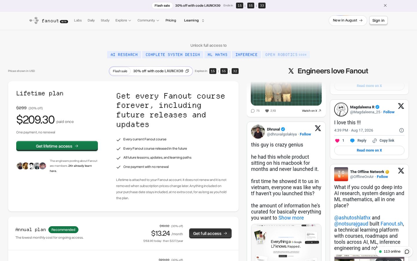 Fanout Pricing