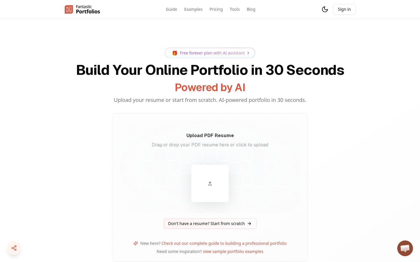 Fantastic Portfolios Homepage