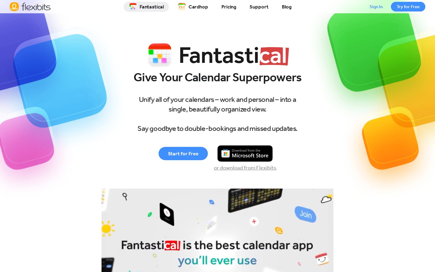 Fantastical MCP for Mac Homepage