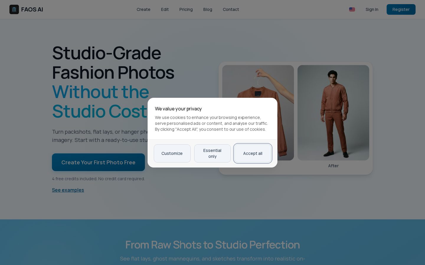 Faos AI Homepage
