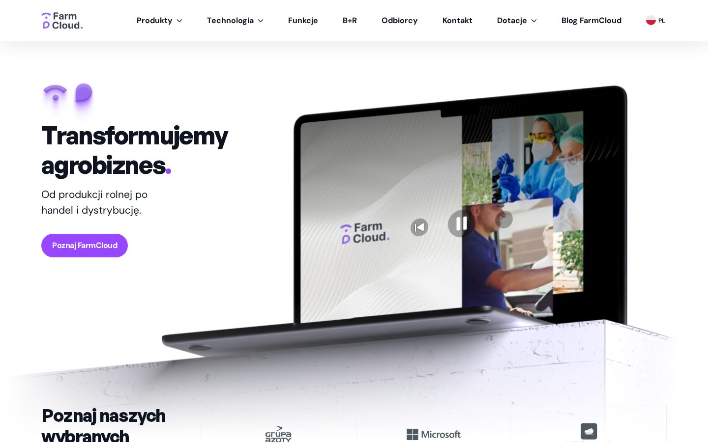 FarmCloud AgriTech Data Platform Homepage